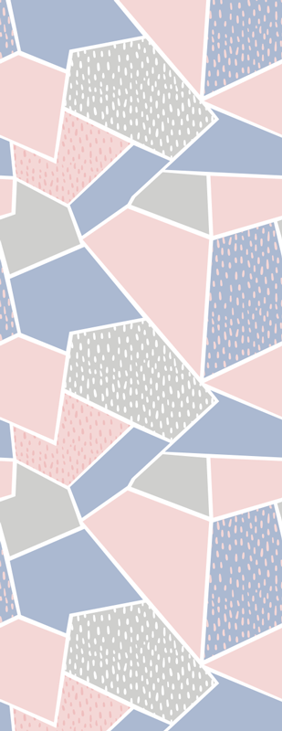 Skandináv geometrikus pasztell vinil szőnyeg - TenStickers