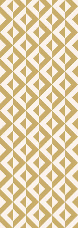 Skandináv geometrikus mustár vinil szőnyeg - TenStickers
