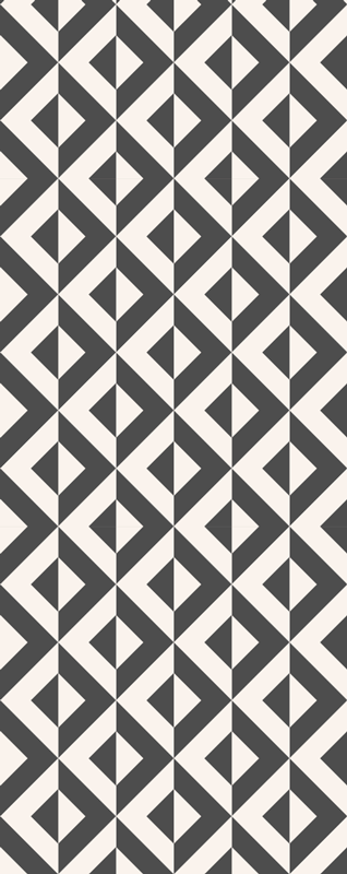 Skandináv geometrikus mono vinil szőnyeg - TenStickers
