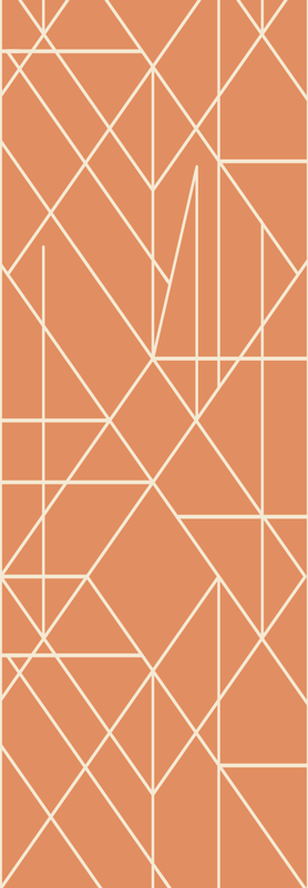 Skandináv geometrikus mozaik csúcs vinil szőnyeg - TenStickers