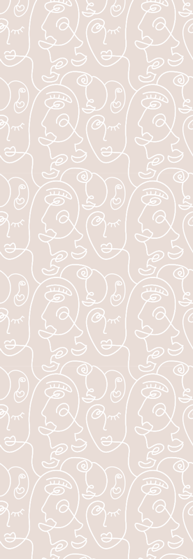 Vinil szőnyeg skandináv rózsaszín-fehér mintával - TenStickers