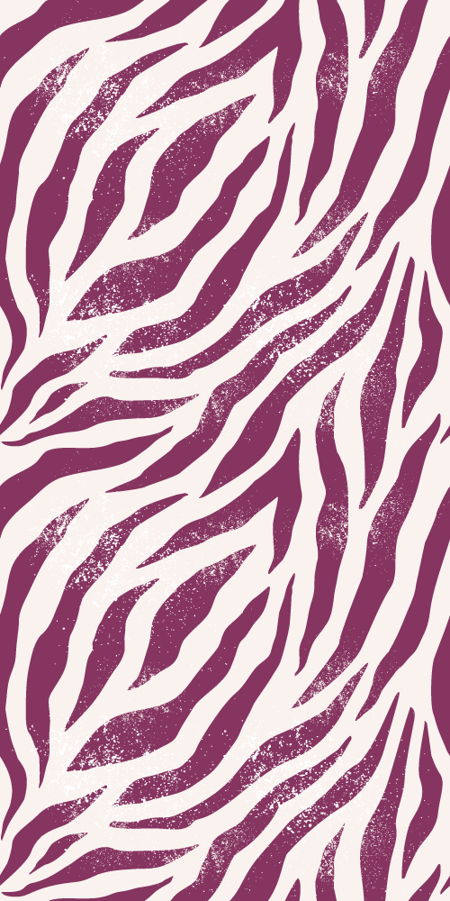 Lila és fehér zebra minta vinil szőnyeg állat - TenStickers