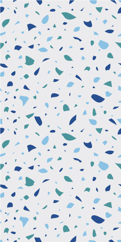 Kék árnyalatú terrazzo vinil szőnyeg struktúra - TenStickers