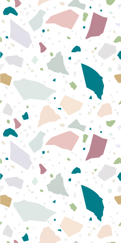 Mediterrán terrazzo mintás vinil szőnyeg struktúra - TenStickers