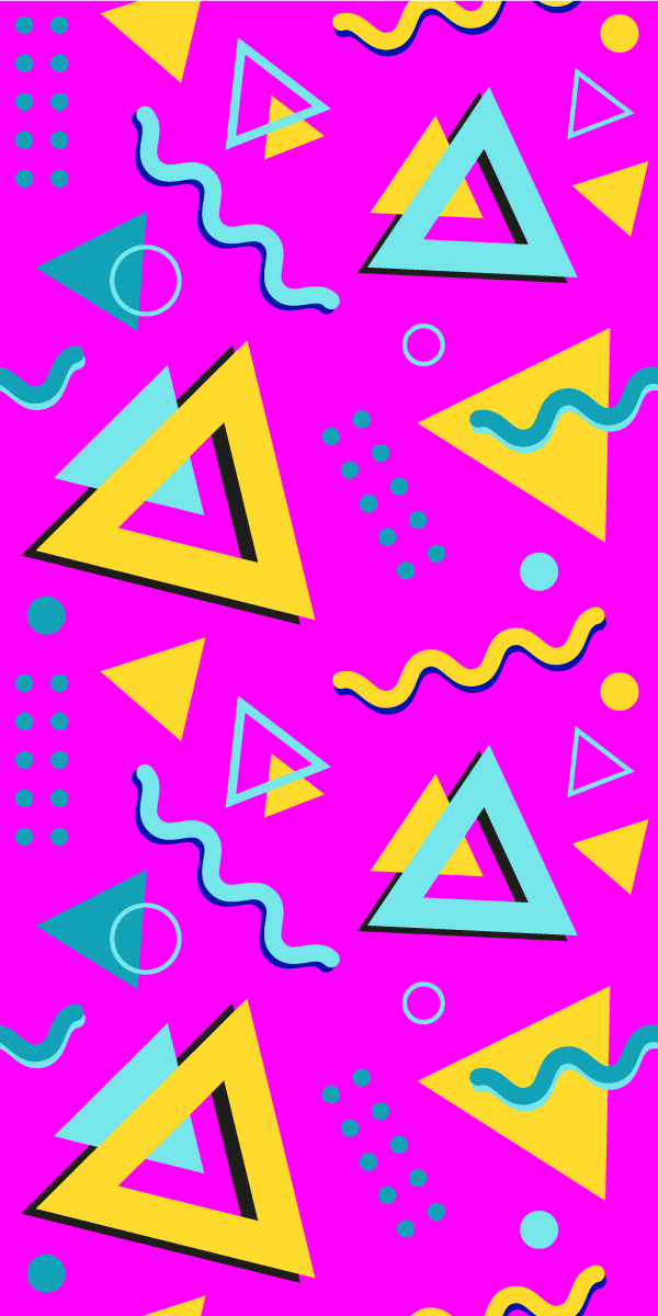Memphis retro 80-as geometrikus formák vinil szőnyeg szüret - TenStickers