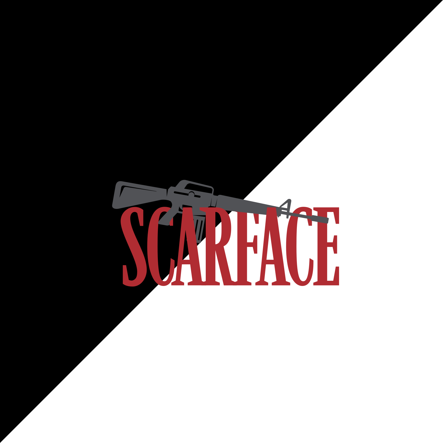 Scarface filmkép szöveggel ellátott vinilszőnyeg - TenStickers