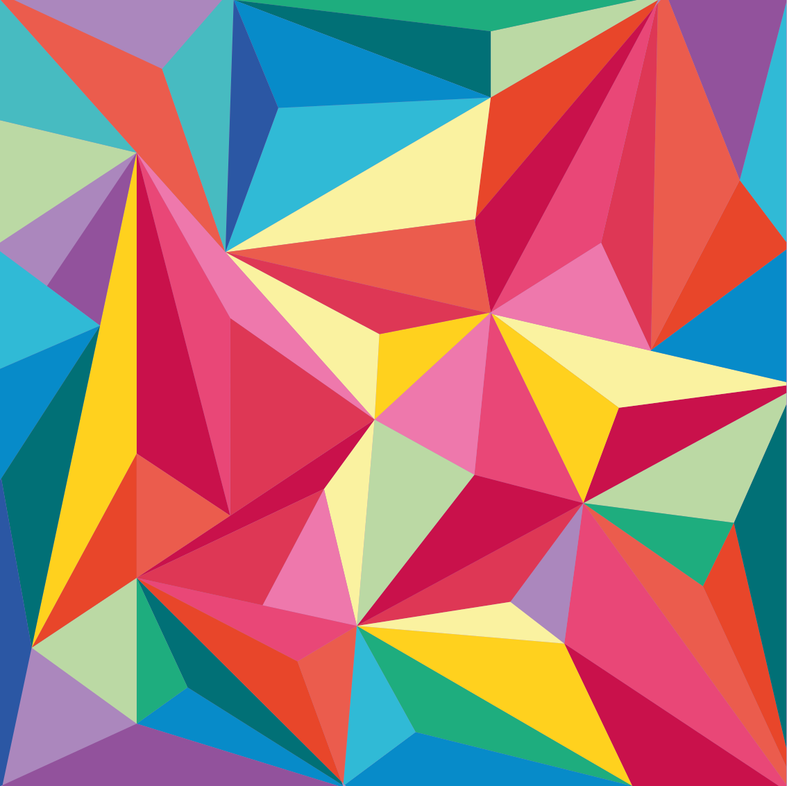 Többszínű geometriai vinil szőnyeg - TenStickers