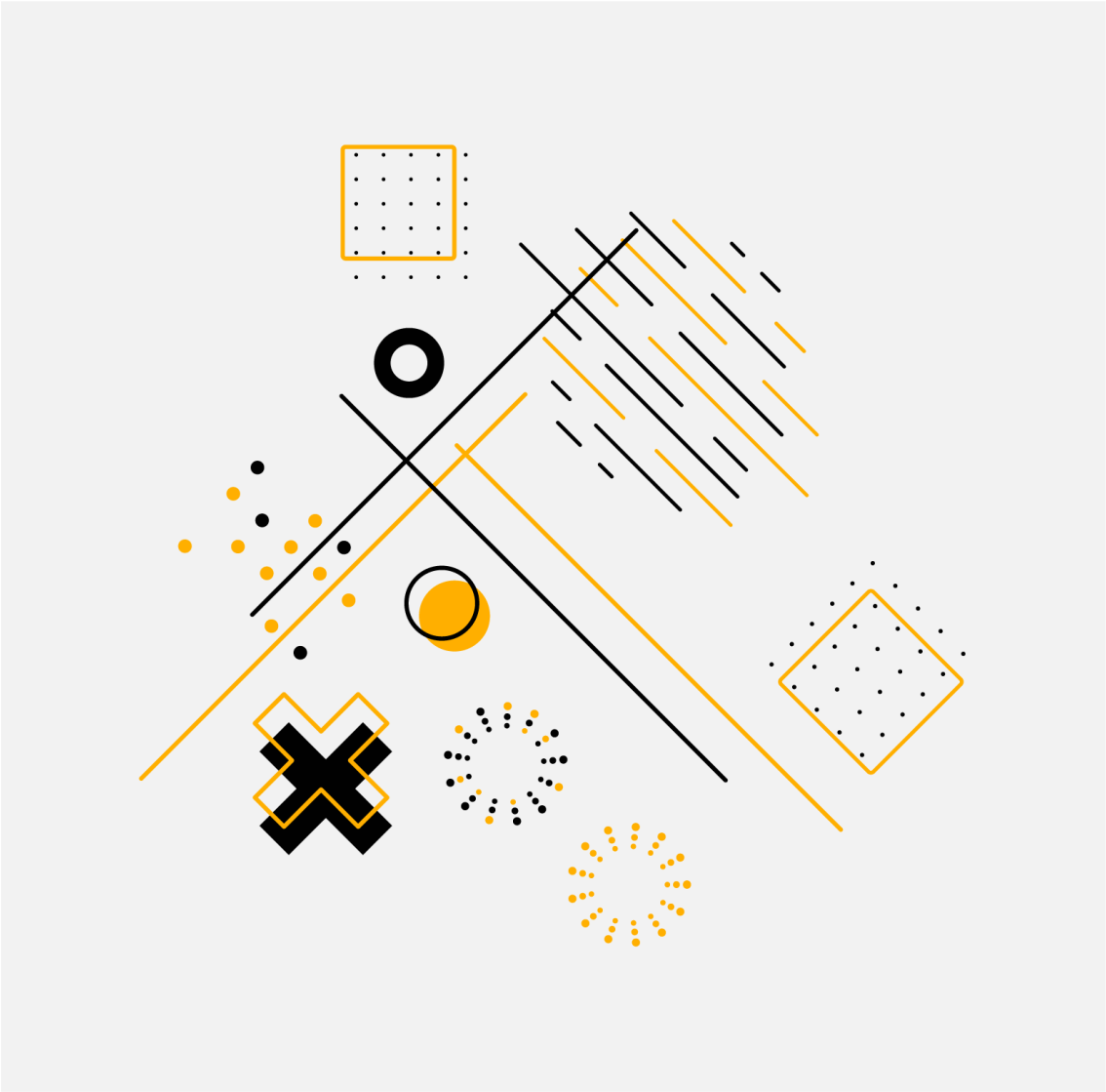 Geometriai vinil szőnyeg koncentrikus körökkel - TenStickers