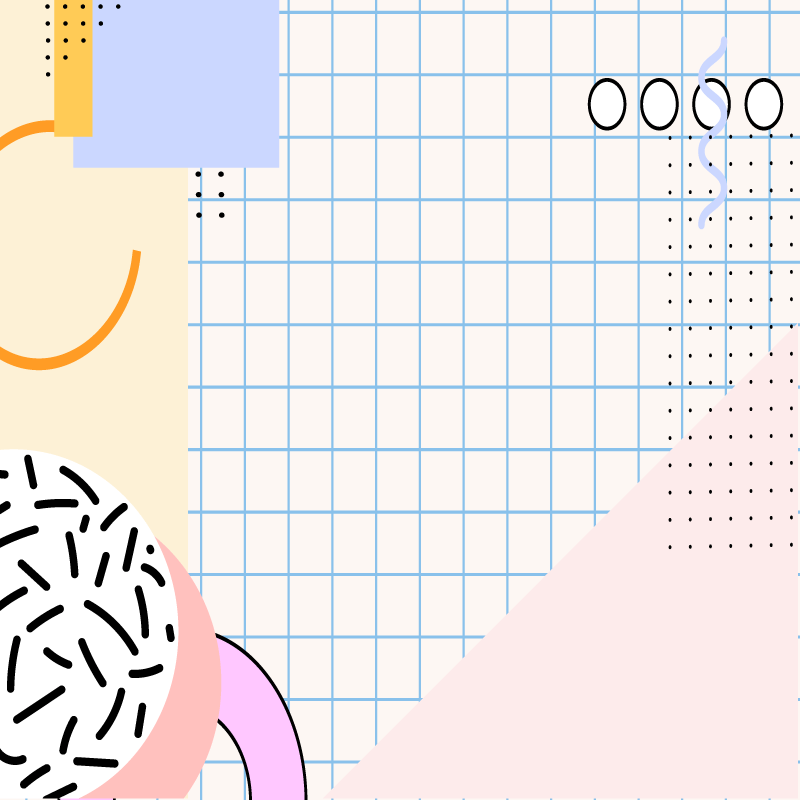 Geometriai vinil szőnyeg színes absztrakt négyzetekkel - TenStickers
