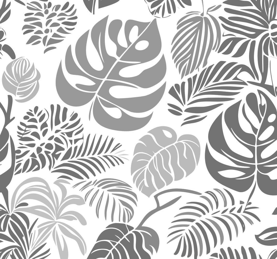 Szürke vinil szőnyeg monstera levelekkel - TenStickers