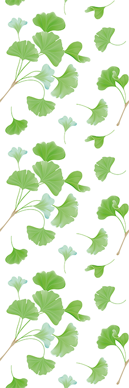 Ginkgo levelek olajfestékkel vinil szőnyeg előszoba - TenStickers