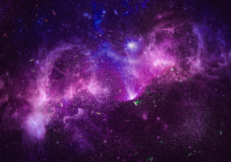 Absztrakt fröccsentett lila galaxis vinil szőnyeg - TenStickers