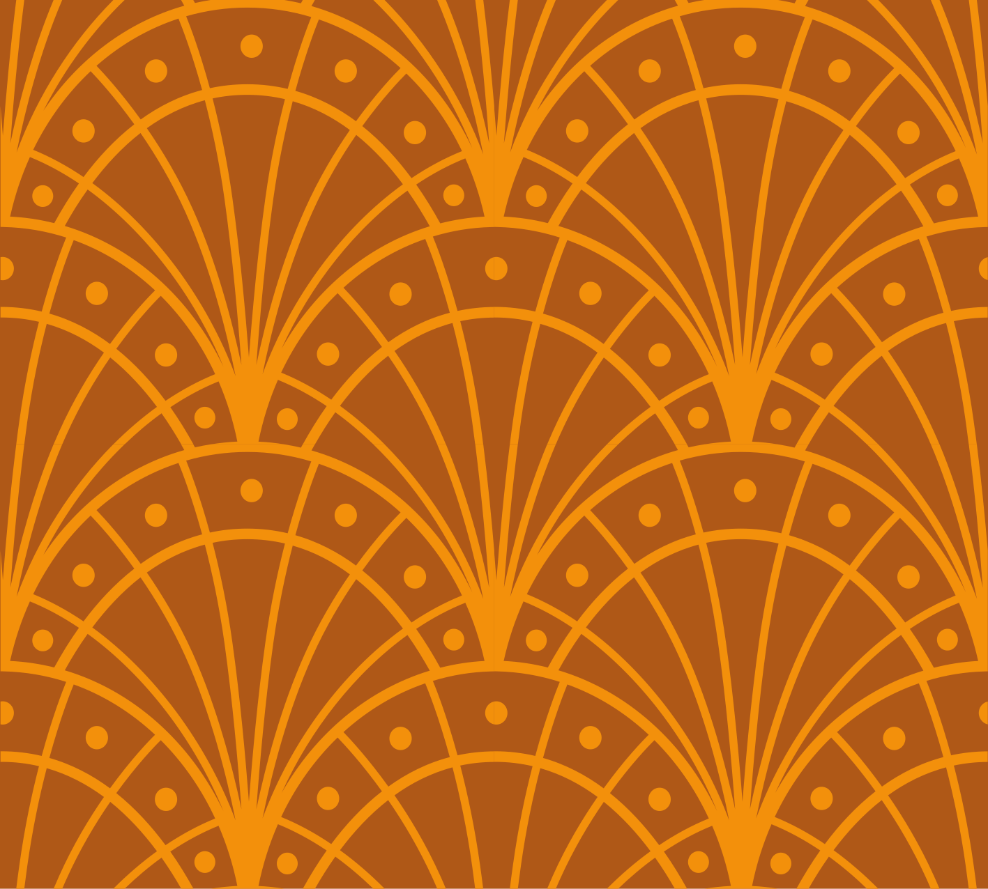 Elegáns narancs artdeco vinil szőnyeg - TenStickers