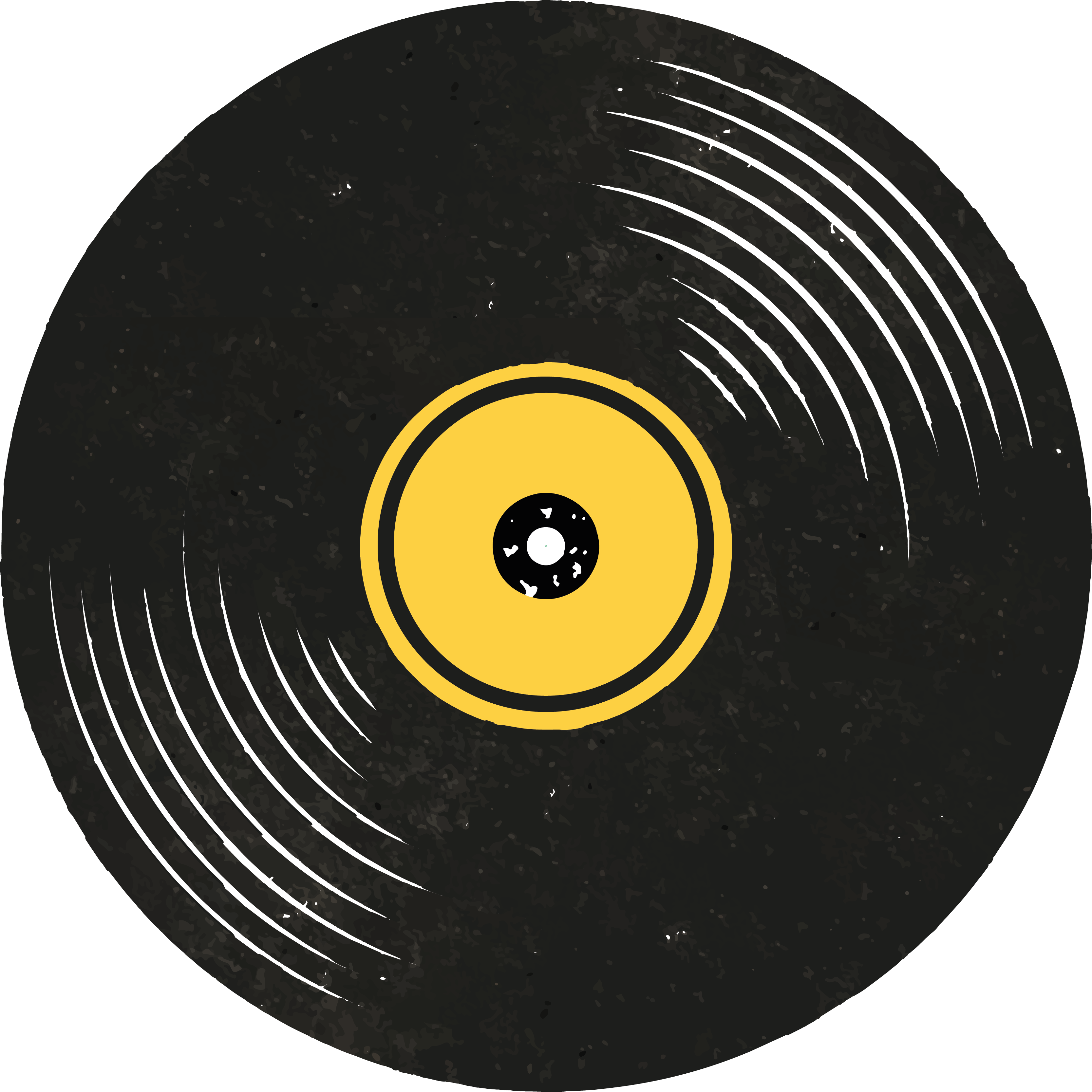 Vintage vinil lemezek - vinil szőnyeg fekete - TenStickers