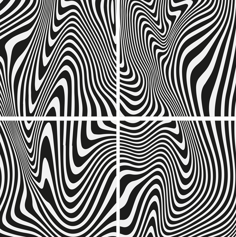 Zebra 3d hatású vinil szőnyeg fekete - TenStickers