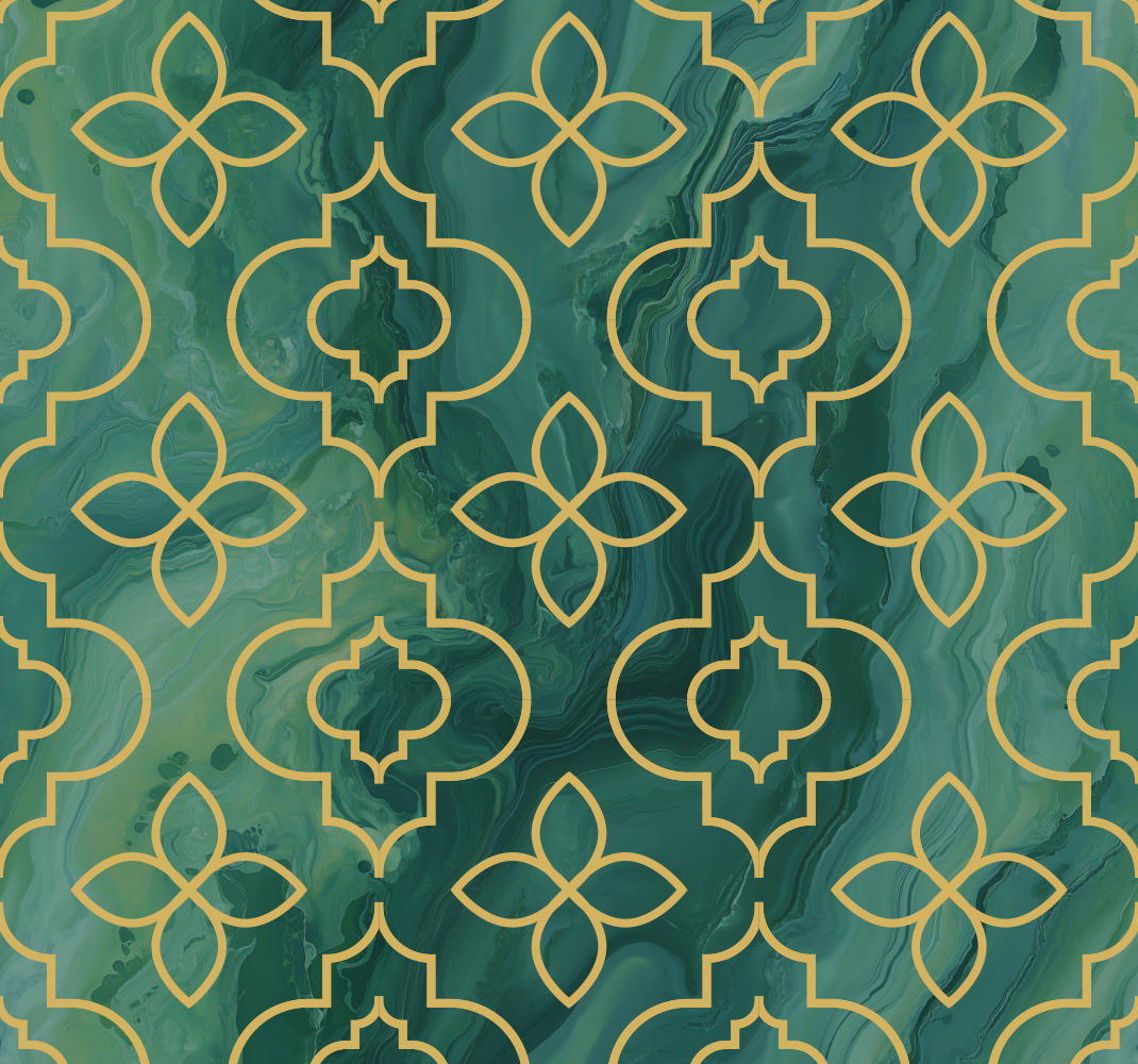 Turquoise vinil szőnyeg zöld - TenStickers