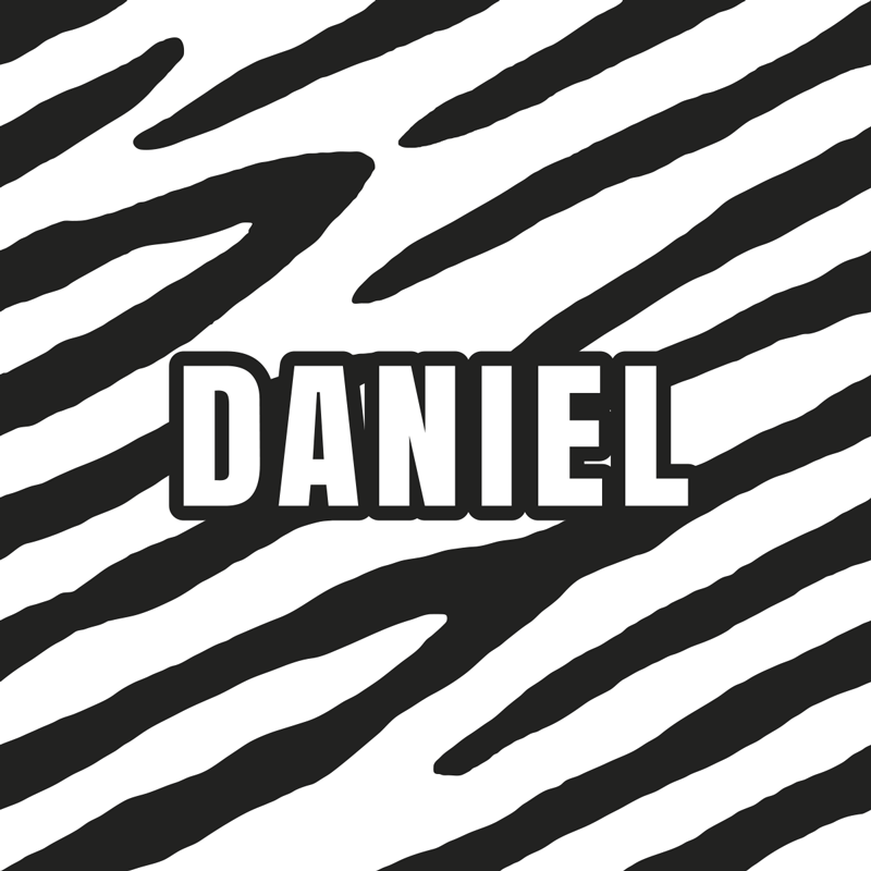 Vinil szőnyeg nevekkel személyre szabott zebra minta - TenStickers