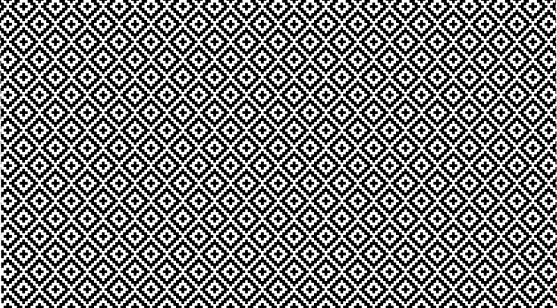 Geometrikus fekete-fehér design Vinil szőnyeg nappali - TenStickers