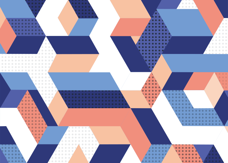 Modern 3d geometriai vinil szőnyeg - TenStickers