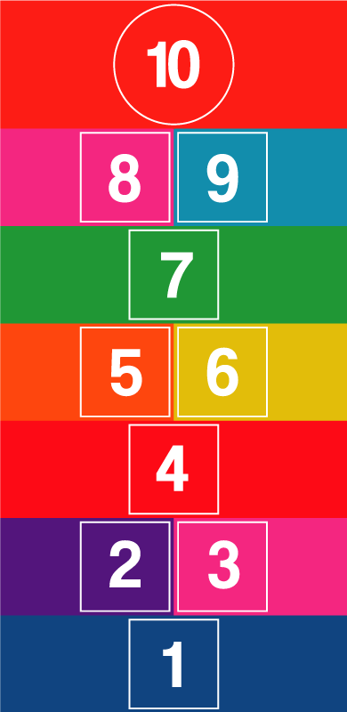 Színes komlós vinil szőnyeg játék - TenStickers