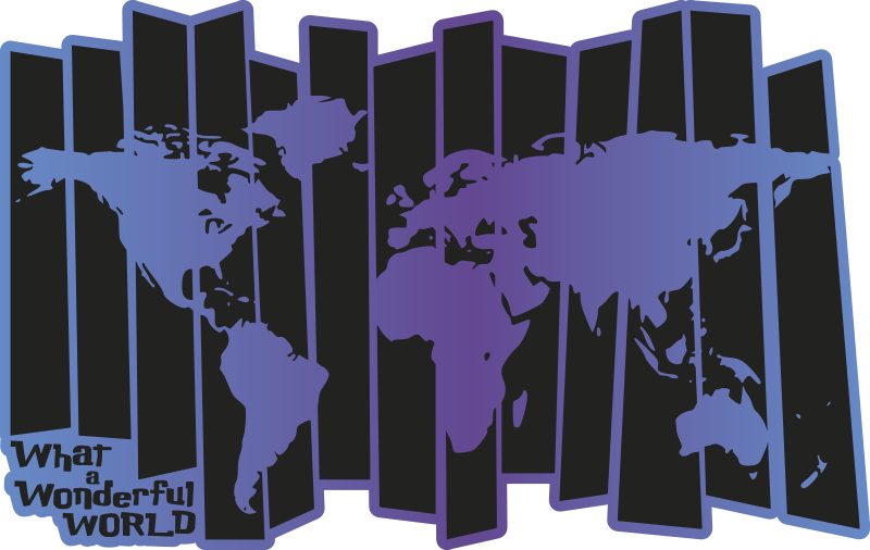 Csodálatos világ vinyl vinil szőnyeg világtérkép - TenStickers