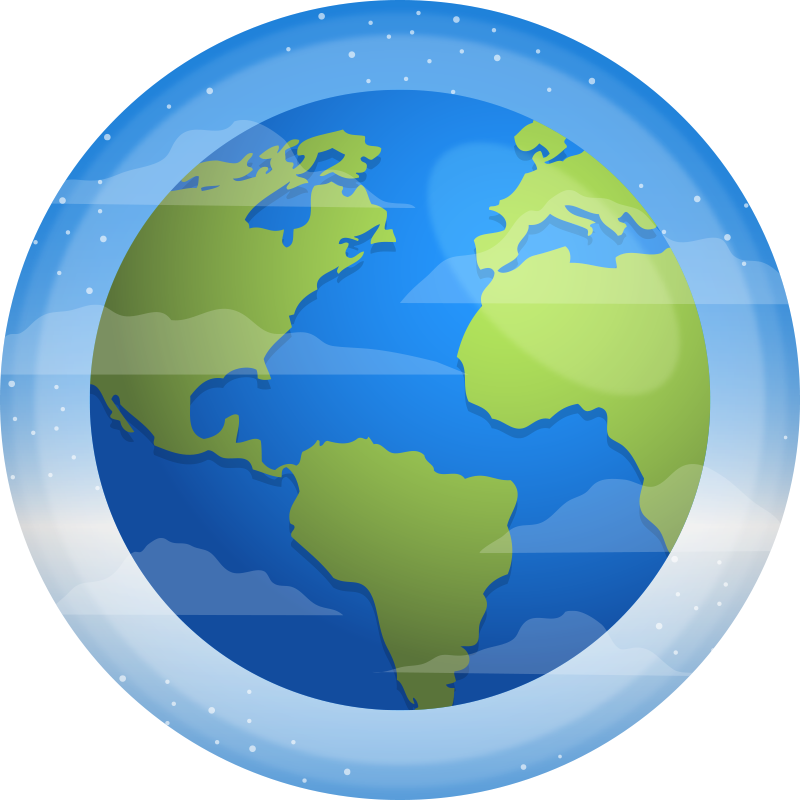 Körkartográfia vinil szőnyeg világtérkép - TenStickers