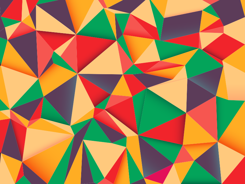 Vinil szőnyeg színes háromszög stílusban - TenStickers