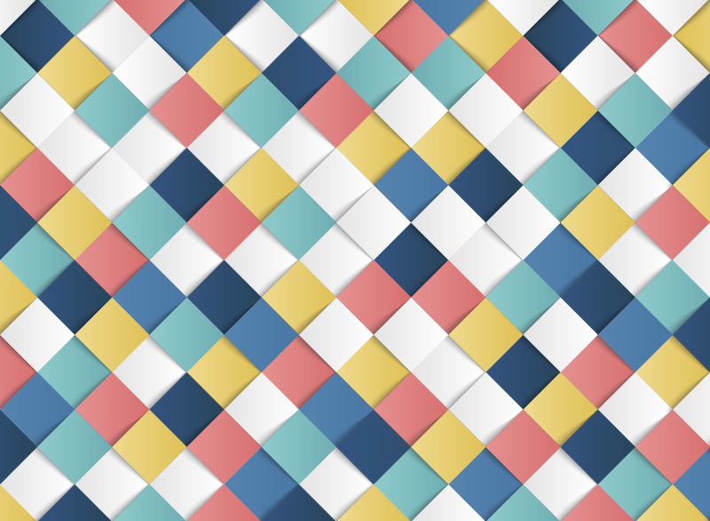 Csodálatos 3d négyzetek mozaik vinyl szőnyeg - TenStickers