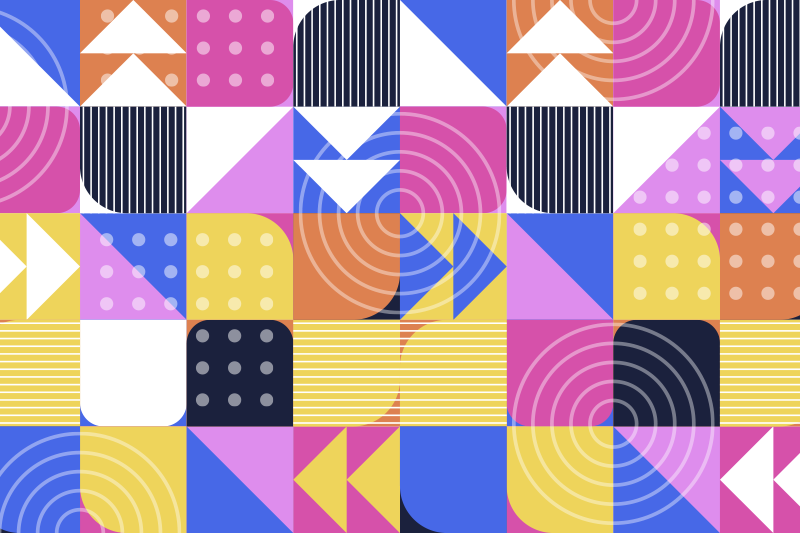 Geometrikus minta játék vinil szőnyeg geometriai - TenStickers