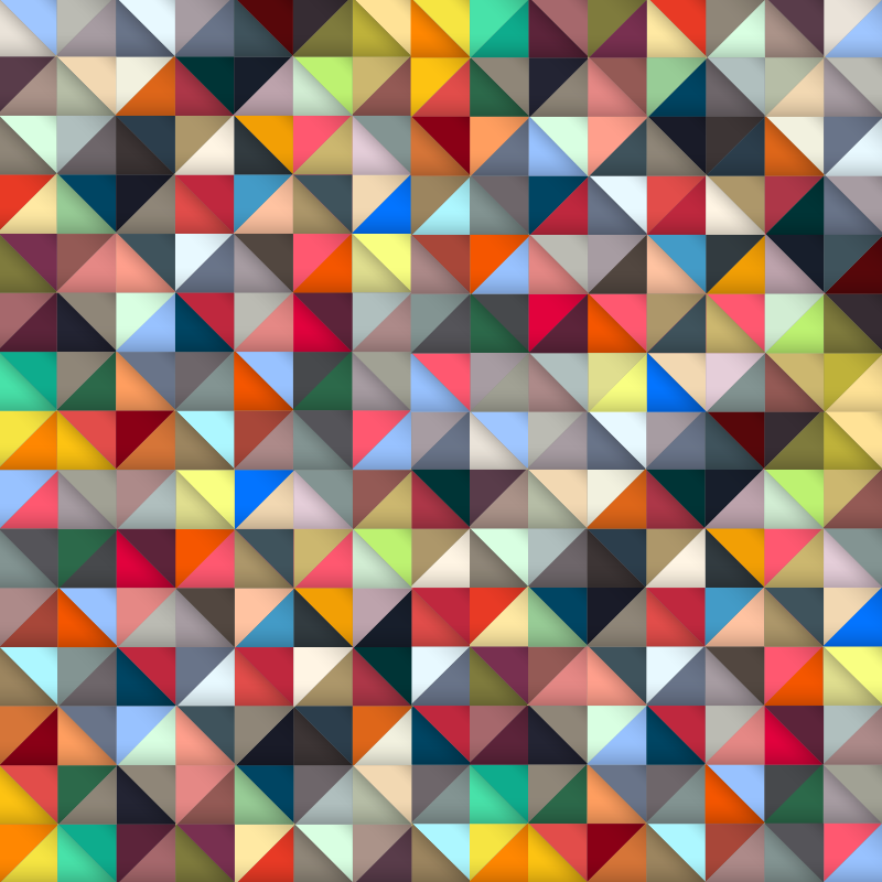 Színes háromszög alakú vinil mozaik szőnyeg - TenStickers