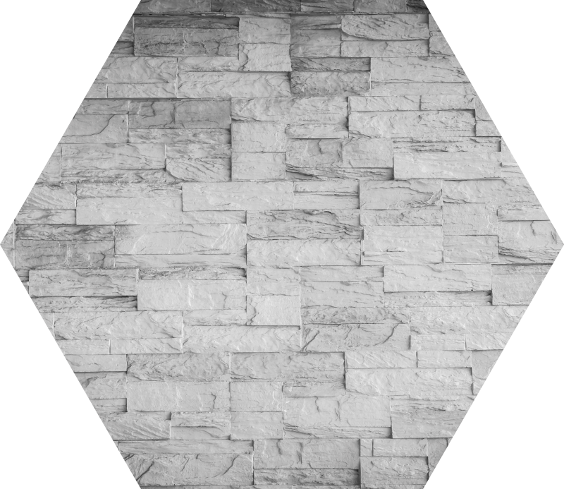 Hatszögletű textúra kő vinil szőnyeg - TenStickers