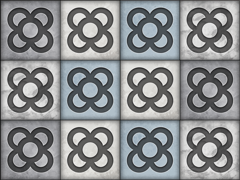 Barcelona utcai csempe stílusú modern vinil szőnyeg - TenStickers