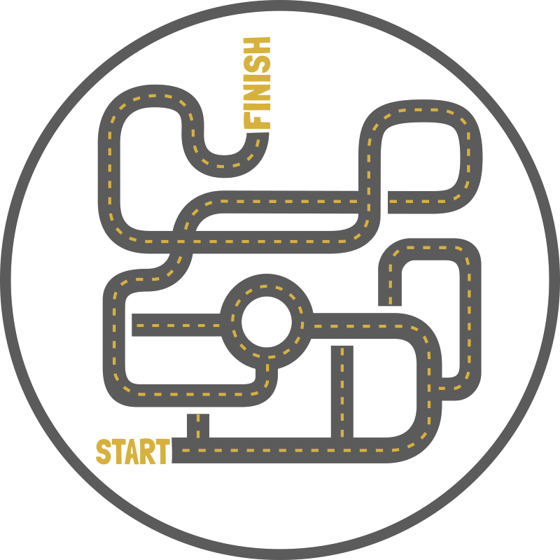 Látványos kerek gyerek vinyl szőnyeg várossal - TenStickers