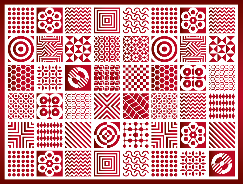 Látványos színes csempe vinil szőnyegek - TenStickers