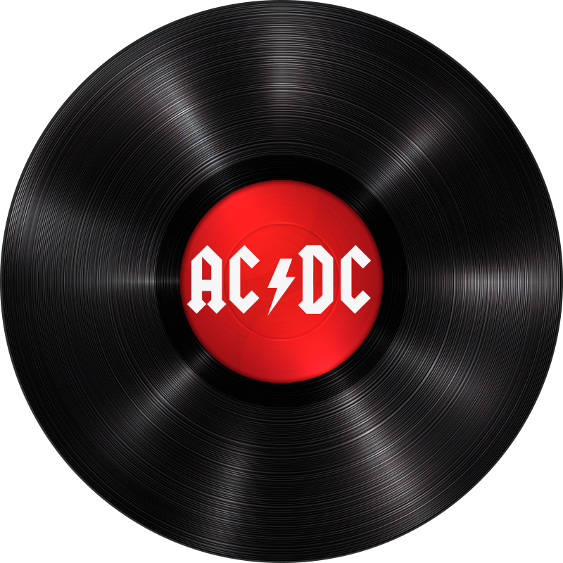 Csodálatos rockzene acdc bakelit szőnyeg - TenStickers