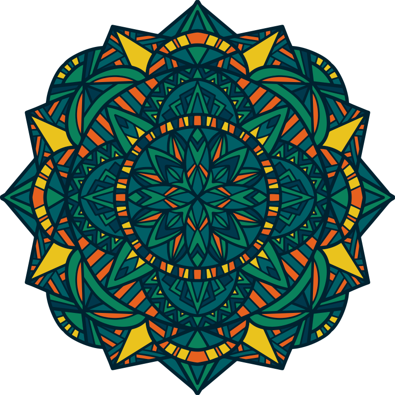 Csodálatos zen mandala stílusú vinilszőnyeg - TenStickers