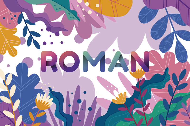 Személyre szabott botanikai Vinil szőnyeg nevekkel - TenStickers