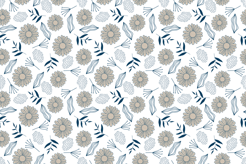 Csodálatos bézs százszorszép vinil hálószoba szőnyeg - TenStickers