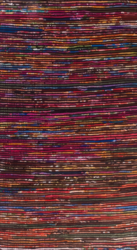 Tarka csíkok vinil szőnyeg csíkos - TenStickers