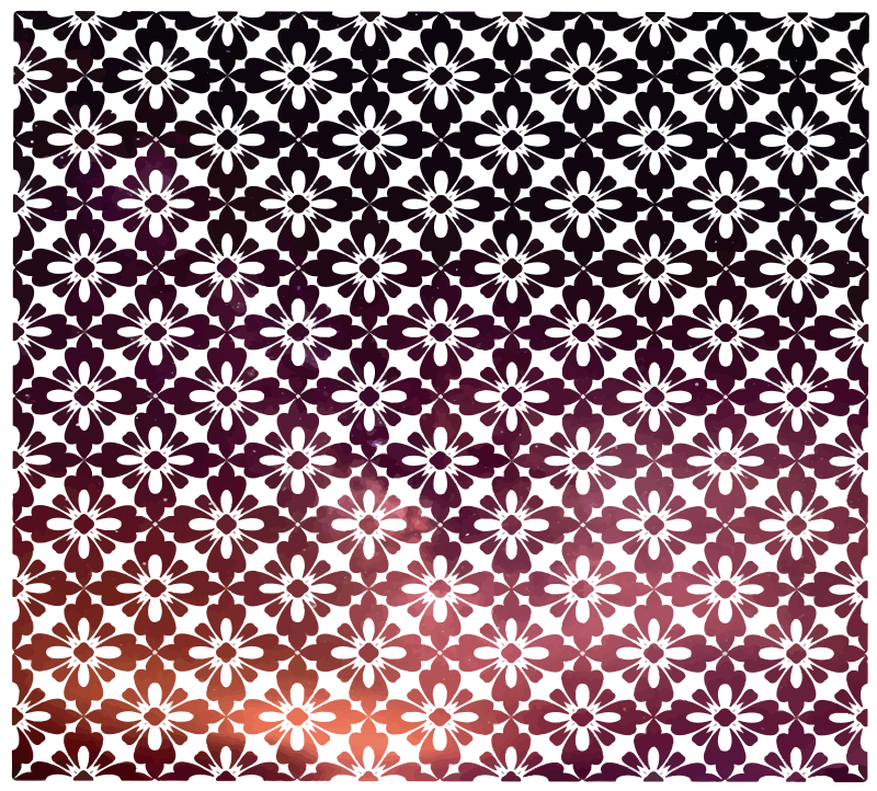 Díszes virágok virágos vinil szőnyeg - TenStickers