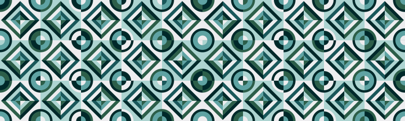 Retro figurák mozaik bakelit szőnyeg - TenStickers