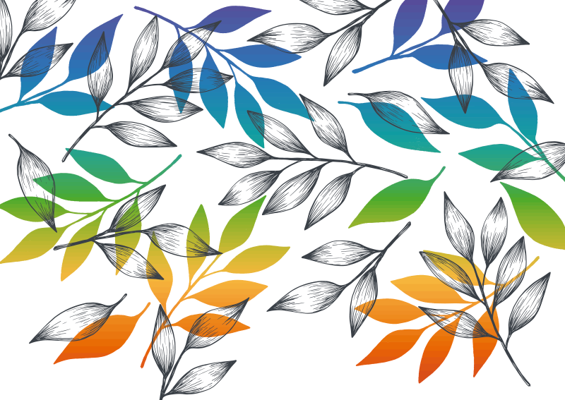 Szivárvány elhagyja a modern bakelit szőnyeget - TenStickers