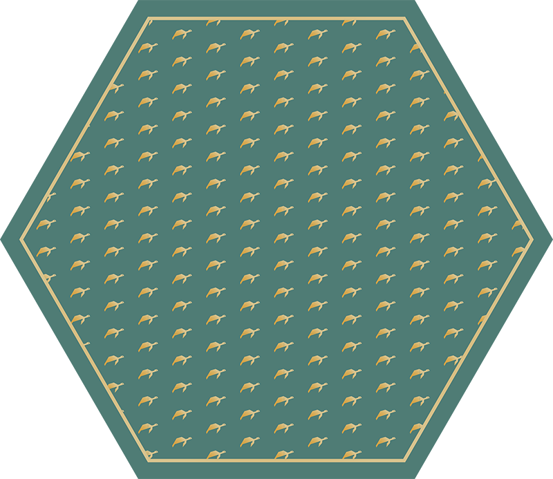 Geometriai teknős állat vinil szőnyeg - TenStickers