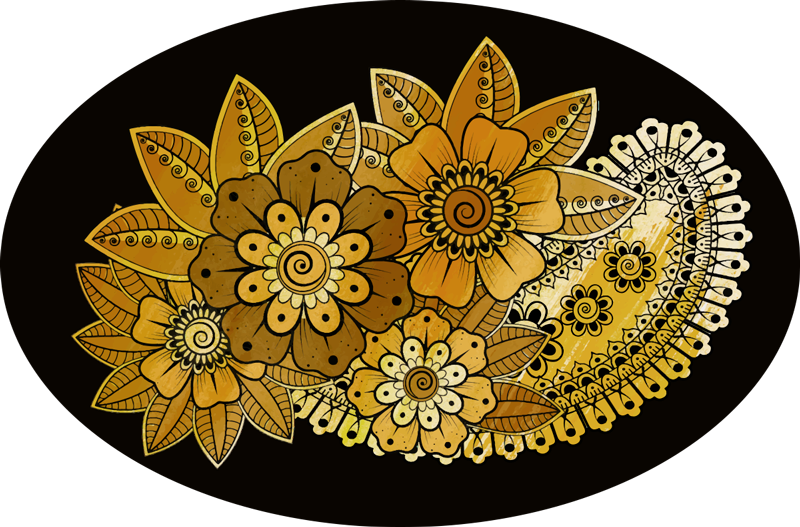 Paisley indiai stílusú vinil nappali szőnyeg - TenStickers