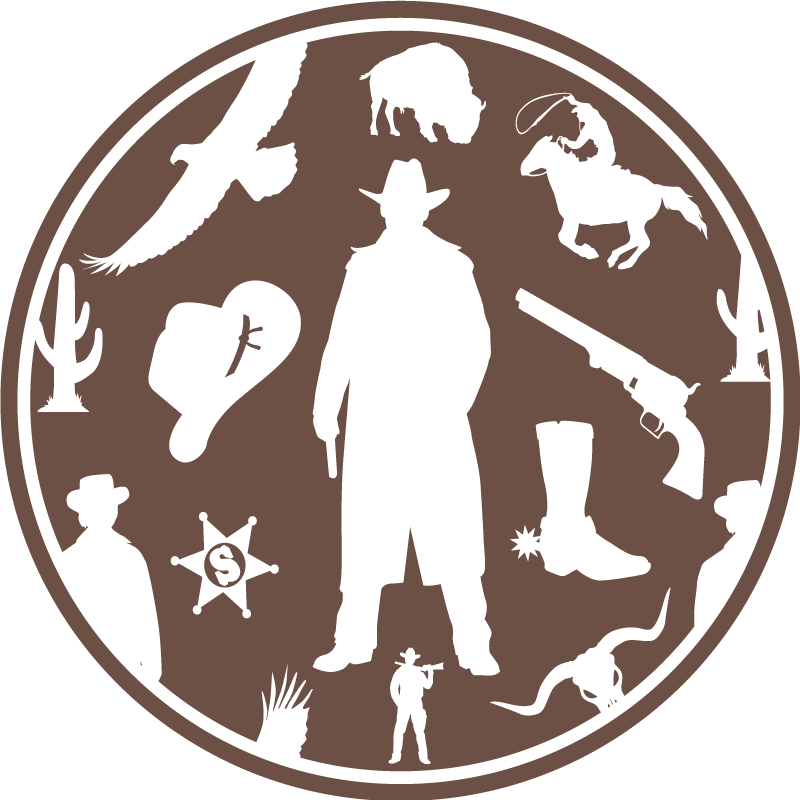 Cowboy sziluett vinil szőnyeg gyerekek - TenStickers