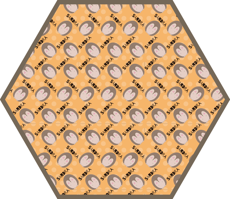 Személyre szabott szívek Vinil szőnyeg nevekkel - TenStickers