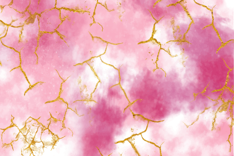 Pezsgő rózsaarany csillog egy márványszőnyegen - TenStickers