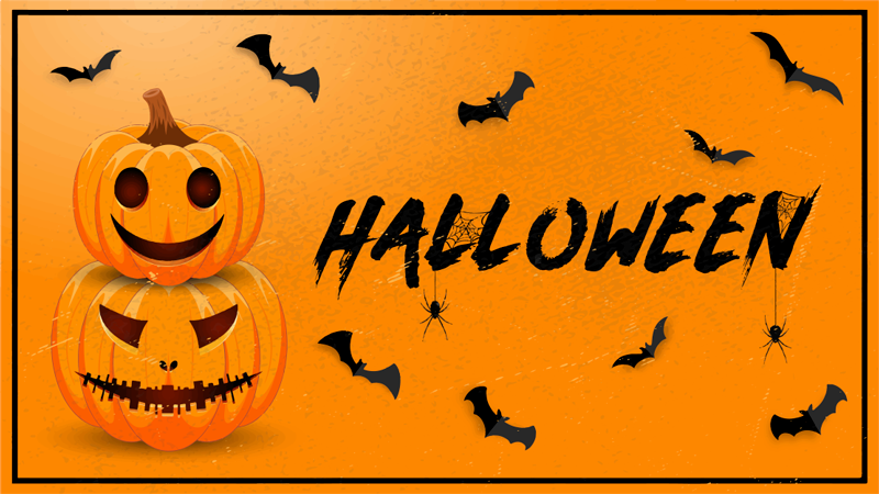 Halloween tök denevér halloween szőnyegek - TenStickers