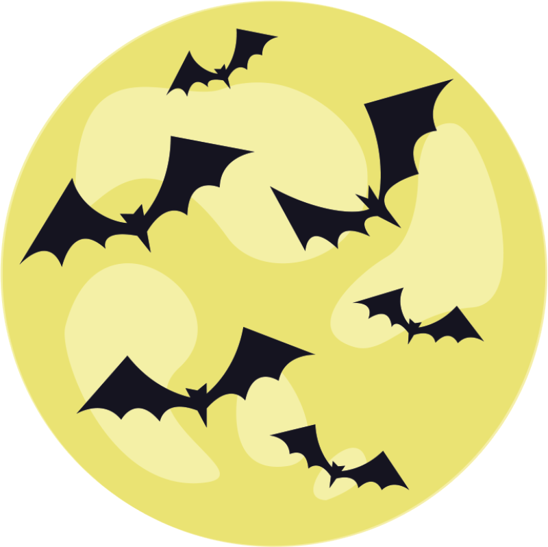 Halloween denevér éjszaka mintás vinil szőnyeg - TenStickers