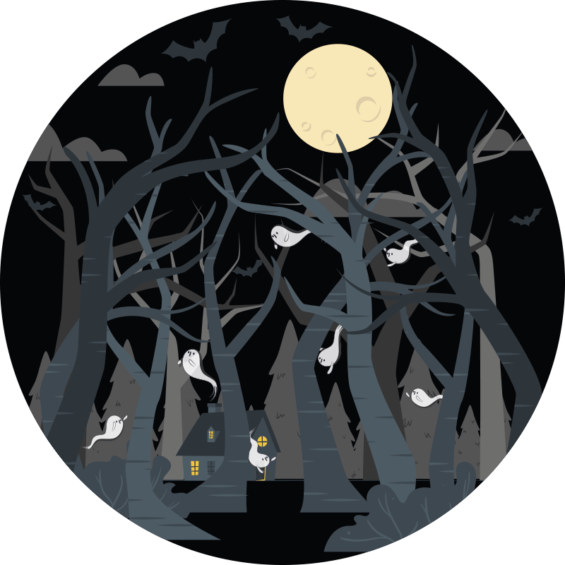 Halloween éjszakai bakelit szőnyeg - TenStickers
